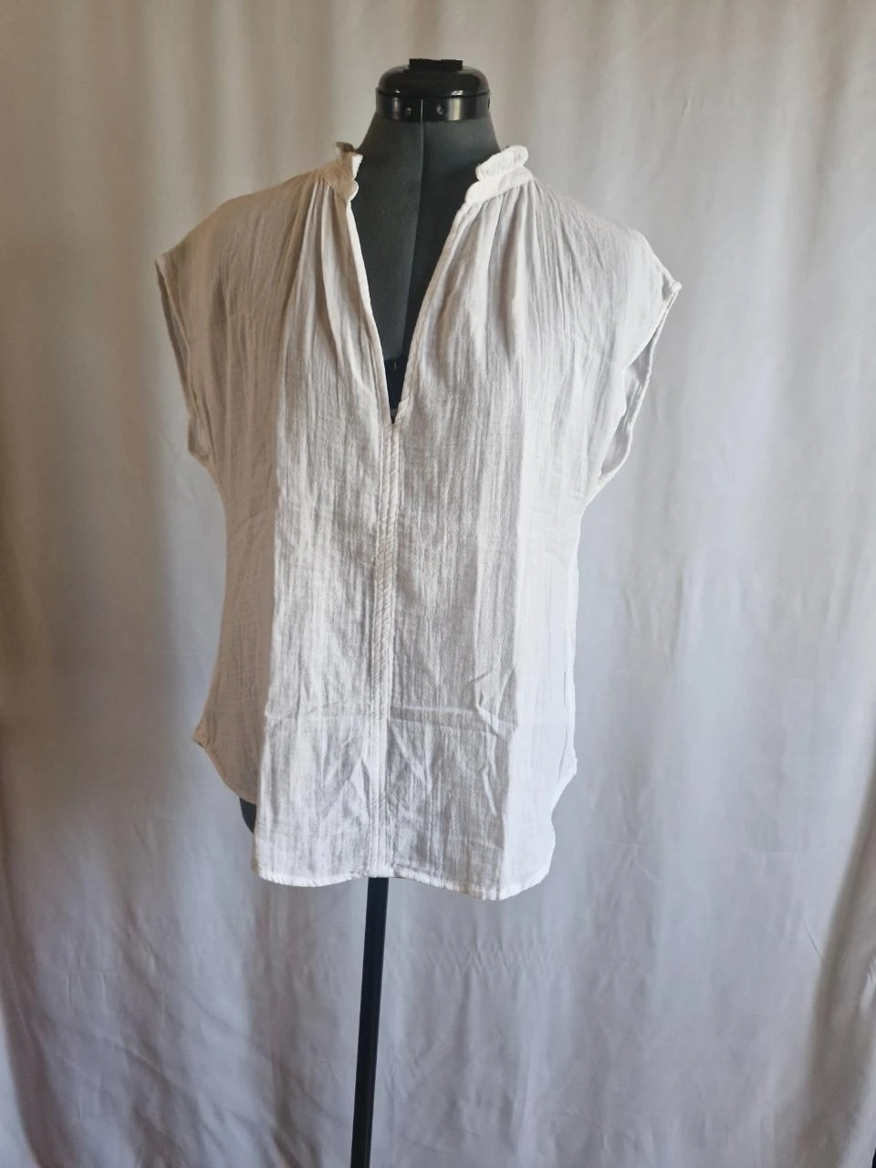Blouse manches courtes femme - Blanc - Taille XS
